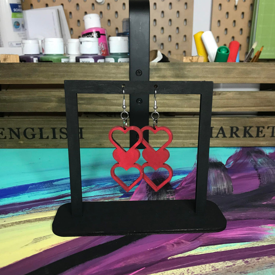 Boucle d’oreille coeur rouge