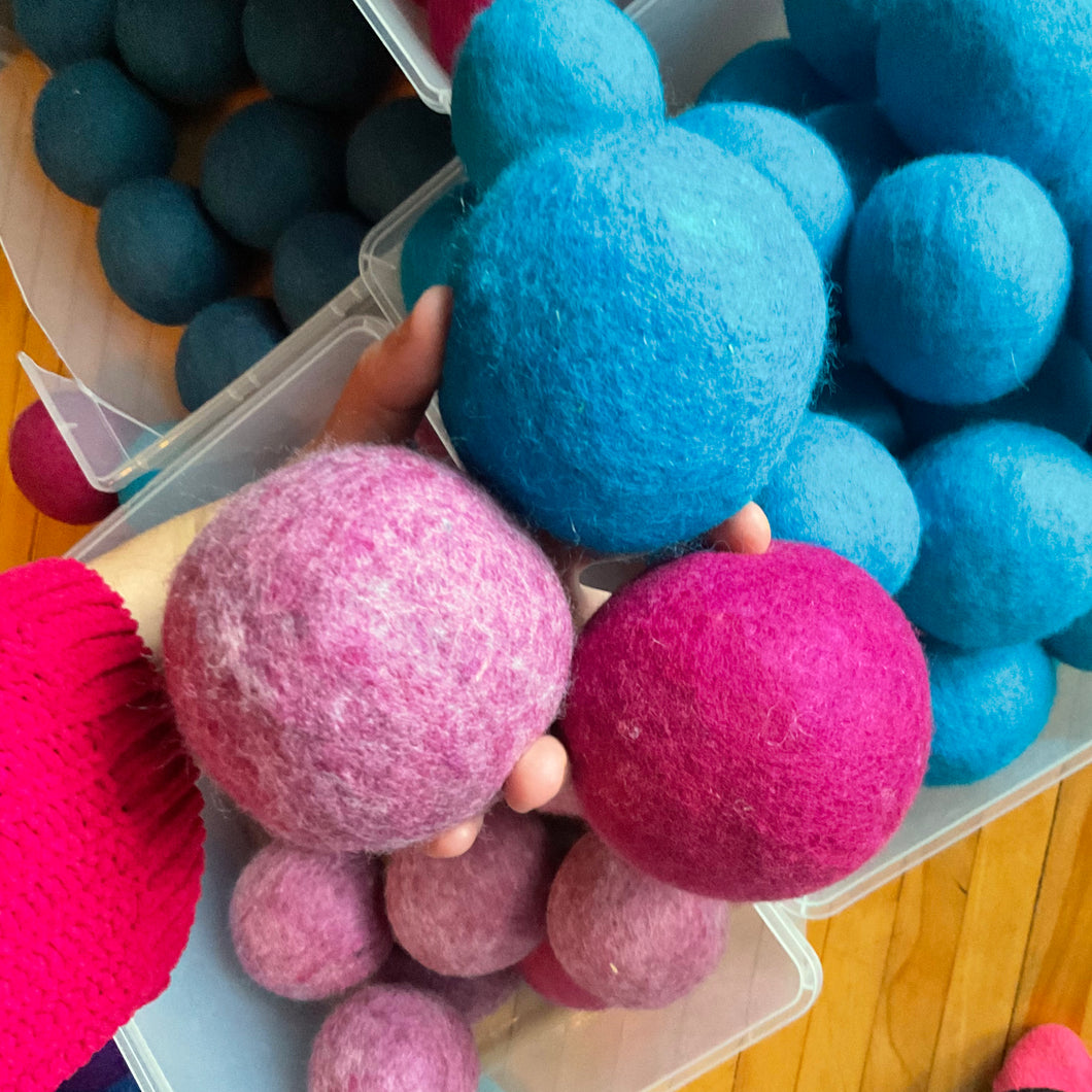 Trio balles de séchage colorées